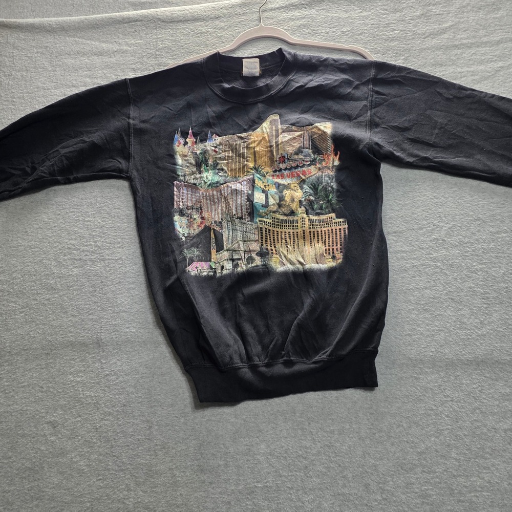 Vintage MGM Mirage Las Vegas Souvenir Sweatshirt Black Crewneck Graphic‎ Small